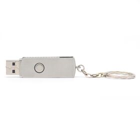 Promotional Gift USB Flash Drives Custom Printed Logo Zinc Alloy Rotating Brushed USB Flash Drive