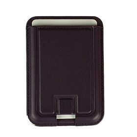 2-in-1 Magnetic Leather Card Holder Built-in Foldable Kickstand Strong MagSafe Adsorption Slim Pocket Size Multi-color Wallet