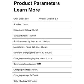 Wholesale 2026 year Factory Direct Selling Wireless Earphones with Charging Bases Bluetooth 5.4 Support Long Distance Using Mob...