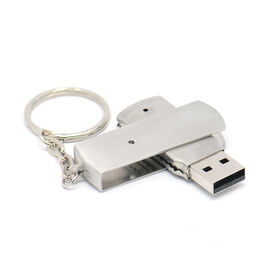 Wholesale Zinc Alloy Rotating Brushed USB Flash Drive High Performance USB Memory Sticks for Office Use much