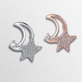 Wholesale Luxury Star & Moon Rhinestone Earbud Decor Clips Universal Bling Crystal Ornament Accessories for Open-Ear Bluetooth ...