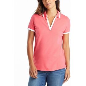 Wholesale Women Comfortable Polo Shirt 100% Cotton Striped Collar Polo Shirt for Women Stripe Cuff Casual Slim Fit