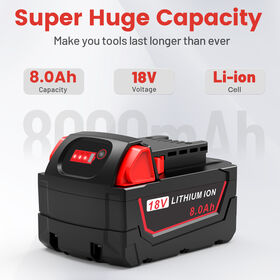 Factory Wholesale 18V Li-ion Power Tool Battery Replacement for Milwaukee WK18 with OEM Custom Service