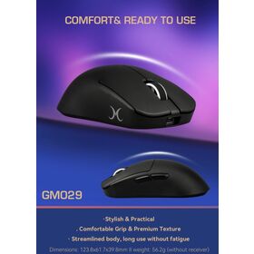 Wireless Gaming Mice-Pixart 3311, 12000 DPI, 56.2g, Huano 80M Switch, Web Software,With Extra battery and charging hub,OEM