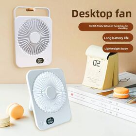 Foldable Digital Display Quiet Portable Handheld Water Mist Professional Cooling Fans