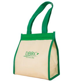 Colorful Recycled Stand-Up Non-Woven Material Lunch Bag: Stylish and Sustainable Option for Lunches