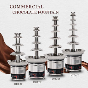 five-tier commercial automatic chocolate melting fountain machines
