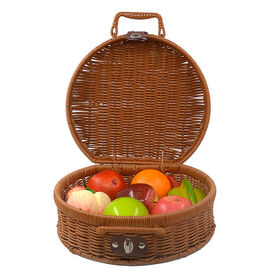 handmade rattan insulated wicker picnic beach storage baskets
