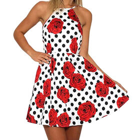 Elegant Women's Dress: Polyester and Spandex Blend