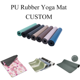 Extra Thick Yoga Mat Private Label Custom Printed Premium High End Black and Gold Natural PU Rubber Yoga Mat