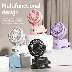 Rotatable Rechargeable Clip On Water Mist Desk Cooling Fan