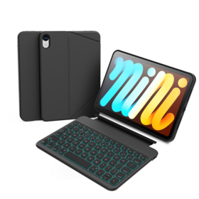 Convertible Keyboard Folio Ultral thin, Landscape, Portrait & Solo, Anti-Oil PU for iPad mini 6th 7th gen iPad A17 pro 8.3 inch