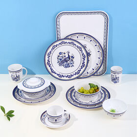 Vintage European Animal Pattern Melamine Tableware Set