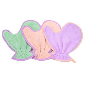 Soft Fluffy Pet Bath Drying Glove Towel Absorbent Pet Cleaning Grooming Towel for Dogs Cats Shower Use