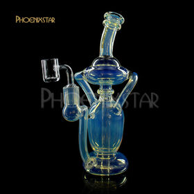 Wholesale Price 9 inches New Hot Phoenix Star Glass Colorful Glass Water Pipe With gift packing box with Silver Fumed