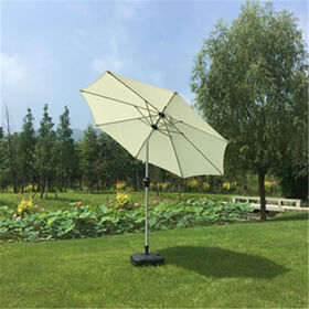 Large straw woven outdoor sunshade umbrella shelter