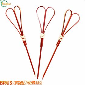 Rouge Coeur En Forme De Bambou Cocktail Choix Jetable Noué Brochettes De Bambou Pour Les Fruits Apéritif Fête De Mariage Nourriture Choix