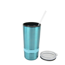 Hot sales Reusable Stainless Steel Drink Cup with Cover and Straw