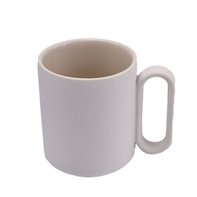 Caneca de café de cerâmica de grande capacidade com esmalte fosco e alça | Caneca de cerâmica personalizável