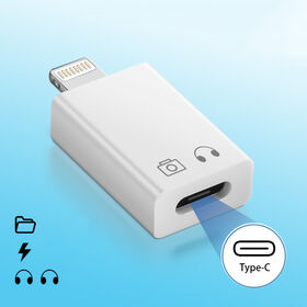 USB C Female to Lightning Male OTG Adapter for iPhone/iPad, Support Connect Card Reader, U Disk, Keyboard, Mouse Lavalier Micropho