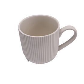 Caneca de café de cerâmica canelada vertical com alça | Xícara de cerâmica texturizada personalizável