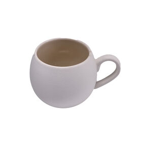 Caneca de Café de Cerâmica com Esmalte Fosco e Barriga Redonda com Alça | Copo de Cerâmica Personalizável para Uso Diário