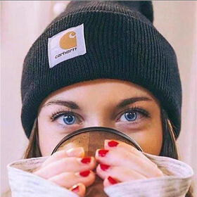 Bonnet tricoté doublé polaire pour femme, bonnet de ski coupe-vent pour activités de plein air
