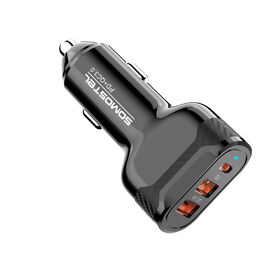 Wholesale Somostel A55 3 Port Car Charger PD 30W QC3.0 48W Total Fast Charge for mobile phone