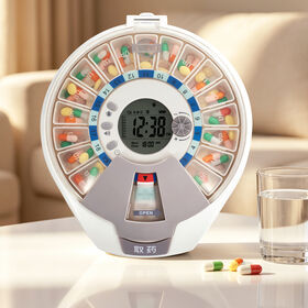 MD10 Automatic 21 slots Smart Pill Dispenser Pill Box with Individual Pill Cup, Timing Dosing,for Elder Medicine Management