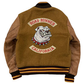 Unisex Vintage PU & Wool Waterproof Varsity Jacket
