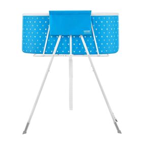 Light Blue Foldable Elevated Dog Bathtub For Small Medium Pets