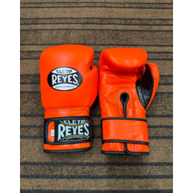 Mexican Style Cowhide Leather Boxing Gloves Orange