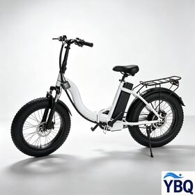 YBQ: OEM Manufacturer Foldable White Fat Tire Electric Bike for Daily Commute Beach Mountain Riding