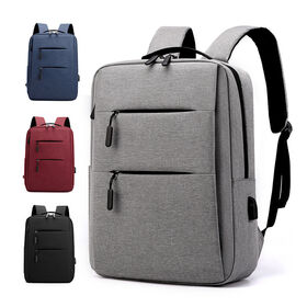 2026 New Minimalist Unisex Business Commuter Backpack - Solid Color Nylon with Stitching Detail