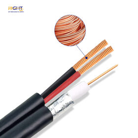 RG6 Coaxial Cable with 2 Core Power Cable for Security Camera Installation