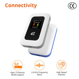 JIMI OEM ODM Long Battery Life Esim Pocket LCD Display Private model LTE LCD LED Mifis 4G CE Router SIM Card Pocket Router WIFI6