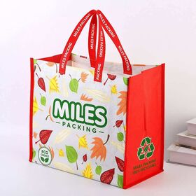 Custom Laminated Non Woven Shopping Bag Eco Friendly Recyclable Grocery Tote
