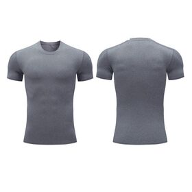 Private Label Men's Sports Compression Wear Breathable High Elastic Quick Drying Basketball Running Compression T Shirts