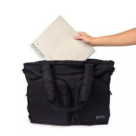 19" Recycled Nylon Tote Bag with 16" Laptop Pocket-Water-Repellent, Adjustable Shoulder Strap, Trolley Sleeve for Travel