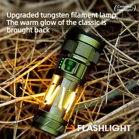 Lampe de poche LED multifonctionnelle en alliage d'aluminium, projecteur haute intensité, lampe de camping rechargeable
