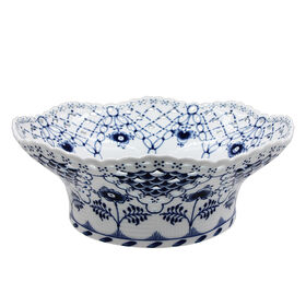 Blue White Porcelain Fruits Tray by Underglazed Decal Salad Bowl LFGB FDA Tested Artistic Ceramic Artware for Elegant Home Decor