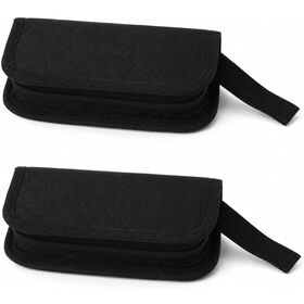 2 Pack Small Tool Bag, Heavy Duty Oxford Fabric Tool Pouch with 13 Adjustable Elastic Loops, Portable Zipper Tool Organizer