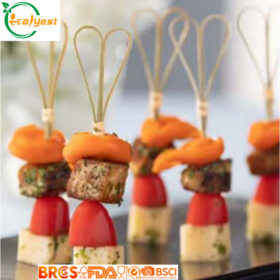 Heart Knot Bamboo Skewers Disposable Decorative Picks For Wedding Banquet Afternoon Tea Cocktail Bar Food Display