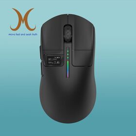 Tri-Mode Wireless Gaming Mouse-Pixart 3311, 12000 DPI, TFT Display, 500mAh Battery, 57g, Huano 50M Switch, Web Software