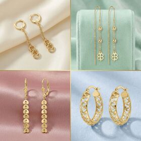 New Cross-Border Brass Gold-Plated Earrings - 14K Gold Tassel Drop Earrings, European & American INS Style, Fashion earrings