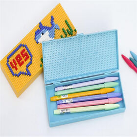 Funny DIY Building Blocks Cartoon Pencil Case