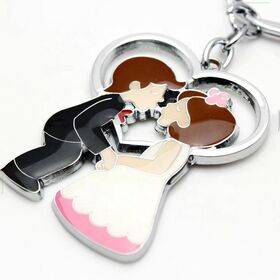 Pink Large Rhinestone Crown Charm Valentine Keychain