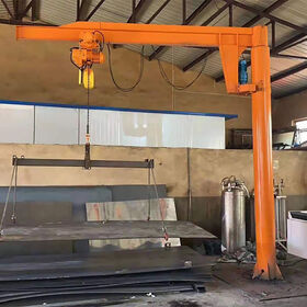 Light Type Workshop Use Floor Mounted Free-Standing Pillar Portable Jib Crane