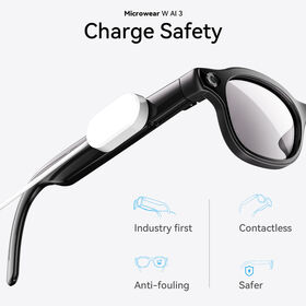 Industry-First AI Glasses with Wireless Charging 13MP Camera, Flashlight, Voice Control & Instant Translate