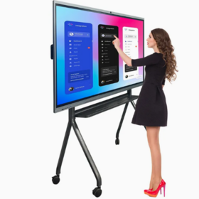 Interactive electronic teaching Interactive flat panel for hybrid learning Android 13 Mobile Display